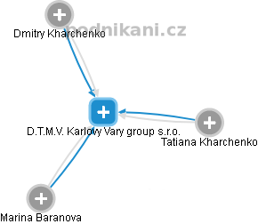 D.T.M.V. Karlovy Vary group s.r.o. - náhled vizuálního zobrazení vztahů obchodního rejstříku