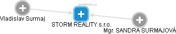 STORM REALITY s.r.o. - náhled vizuálního zobrazení vztahů obchodního rejstříku