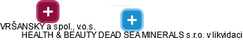 HEALTH & BEAUTY DEAD SEA MINERALS s.r.o. v likvidaci - náhled vizuálního zobrazení vztahů obchodního rejstříku