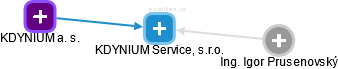 KDYNIUM Service, s.r.o. - náhled vizuálního zobrazení vztahů obchodního rejstříku