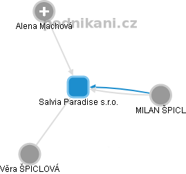 Salvia Paradise s.r.o. - náhled vizuálního zobrazení vztahů obchodního rejstříku