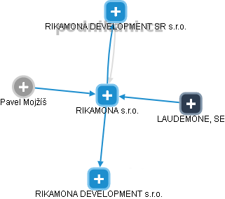 RIKAMONA s.r.o. - náhled vizuálního zobrazení vztahů obchodního rejstříku