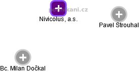 Nivicolus, a.s. - náhled vizuálního zobrazení vztahů obchodního rejstříku