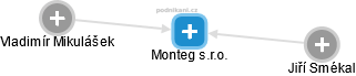 Monteg s.r.o. - náhled vizuálního zobrazení vztahů obchodního rejstříku