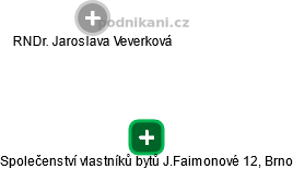 Společenství vlastníků bytů J.Faimonové 12, Brno - náhled vizuálního zobrazení vztahů obchodního rejstříku