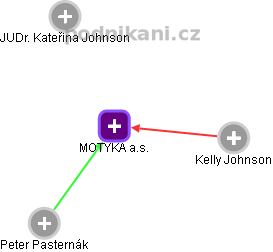 MOTYKA a.s. - náhled vizuálního zobrazení vztahů obchodního rejstříku