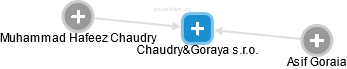 Chaudry&Goraya s.r.o. - náhled vizuálního zobrazení vztahů obchodního rejstříku