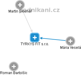 TYRKYS FIT s.r.o. - náhled vizuálního zobrazení vztahů obchodního rejstříku