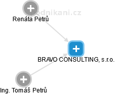 BRAVO CONSULTING, s.r.o. - náhled vizuálního zobrazení vztahů obchodního rejstříku