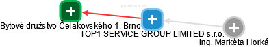 TOP1 SERVICE GROUP LIMITED s.r.o. - náhled vizuálního zobrazení vztahů obchodního rejstříku