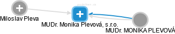 MUDr. Monika Plevová, s.r.o. - náhled vizuálního zobrazení vztahů obchodního rejstříku