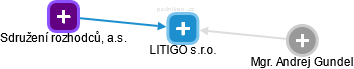 LITIGO s.r.o. - náhled vizuálního zobrazení vztahů obchodního rejstříku