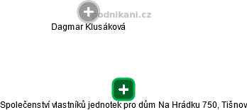 Společenství vlastníků jednotek pro dům Na Hrádku 750, Tišnov - náhled vizuálního zobrazení vztahů obchodního rejstříku