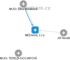 MEDwise, s.r.o. - náhled vizuálního zobrazení vztahů obchodního rejstříku