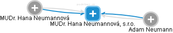 MUDr. Hana Neumannová, s.r.o. - náhled vizuálního zobrazení vztahů obchodního rejstříku