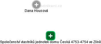 Společenství vlastníků jednotek domu Česká 4753-4754 ve Zlíně - náhled vizuálního zobrazení vztahů obchodního rejstříku