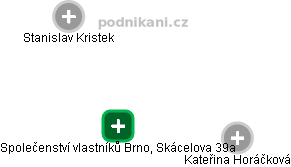 Společenství vlastníků Brno, Skácelova 39a - náhled vizuálního zobrazení vztahů obchodního rejstříku