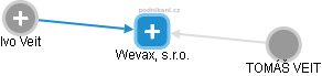 Wevax, s.r.o. - náhled vizuálního zobrazení vztahů obchodního rejstříku