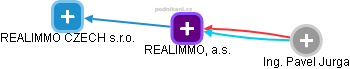 REALIMMO, a.s. - náhled vizuálního zobrazení vztahů obchodního rejstříku