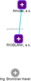 RIOBLANK, a.s. - náhled vizuálního zobrazení vztahů obchodního rejstříku