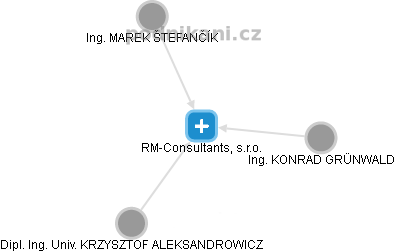 RM-Consultants, s.r.o. - náhled vizuálního zobrazení vztahů obchodního rejstříku