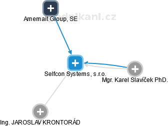 Selfcon Systems, s.r.o. - náhled vizuálního zobrazení vztahů obchodního rejstříku