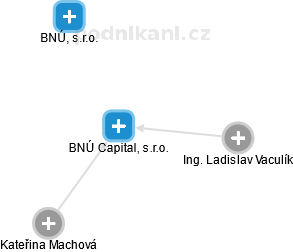 BNÚ Capital, s.r.o. - náhled vizuálního zobrazení vztahů obchodního rejstříku