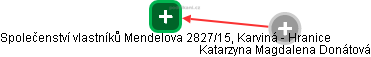 Společenství vlastníků Mendelova 2827/15, Karviná - Hranice - náhled vizuálního zobrazení vztahů obchodního rejstříku