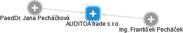 AUDITOA trade s.r.o. - náhled vizuálního zobrazení vztahů obchodního rejstříku