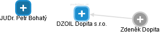 DZOIL Dopita s.r.o. - náhled vizuálního zobrazení vztahů obchodního rejstříku