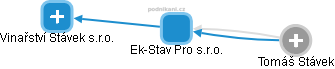 Ek-Stav Pro s.r.o. - náhled vizuálního zobrazení vztahů obchodního rejstříku