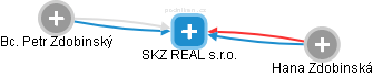 SKZ REAL s.r.o. - náhled vizuálního zobrazení vztahů obchodního rejstříku
