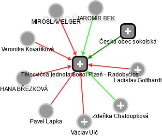 Tělocvičná jednota Sokol Plzeň - Radobyčice - náhled vizuálního zobrazení vztahů obchodního rejstříku