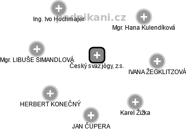 Český svaz jógy, z.s. - náhled vizuálního zobrazení vztahů obchodního rejstříku