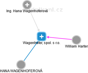 Wagenhofer, spol. s r.o. - náhled vizuálního zobrazení vztahů obchodního rejstříku