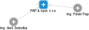 PAP & spol. s.r.o. - náhled vizuálního zobrazení vztahů obchodního rejstříku