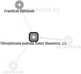 Tělovýchovná jednota Sokol Slavonice, z.s. - náhled vizuálního zobrazení vztahů obchodního rejstříku