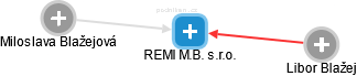 REMI M.B. s.r.o. - náhled vizuálního zobrazení vztahů obchodního rejstříku