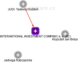 INTERANTIONAL INVESTMENT COMPANY, a. s. (IIC) - náhled vizuálního zobrazení vztahů obchodního rejstříku