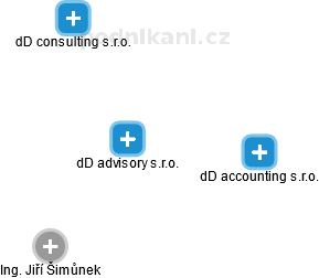dD advisory s.r.o. - náhled vizuálního zobrazení vztahů obchodního rejstříku