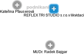 REFLEX TRI STUDIO s.r.o.v likvidaci - náhled vizuálního zobrazení vztahů obchodního rejstříku
