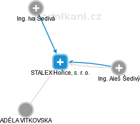 STALEX Hořice, s. r. o. - náhled vizuálního zobrazení vztahů obchodního rejstříku