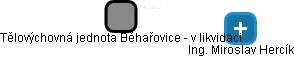 Tělovýchovná jednota Běhařovice - v likvidaci - náhled vizuálního zobrazení vztahů obchodního rejstříku
