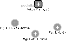 Fokus Praha, z.ú. - náhled vizuálního zobrazení vztahů obchodního rejstříku