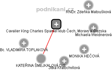 Cavalier King Charles Spaniel klub Čech, Moravy a Slezska - náhled vizuálního zobrazení vztahů obchodního rejstříku
