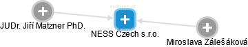 NESS Czech s.r.o. - náhled vizuálního zobrazení vztahů obchodního rejstříku