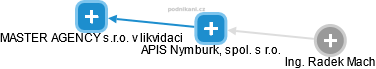 APIS Nymburk, spol. s r.o. - náhled vizuálního zobrazení vztahů obchodního rejstříku