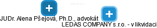 LEDAS COMPANY s.r.o. - v likvidaci - náhled vizuálního zobrazení vztahů obchodního rejstříku