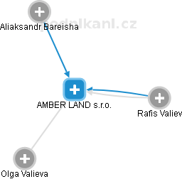 AMBER LAND s.r.o. - náhled vizuálního zobrazení vztahů obchodního rejstříku
