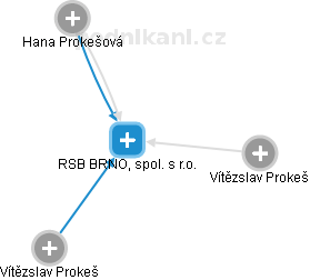 RSB BRNO, spol. s r.o. - náhled vizuálního zobrazení vztahů obchodního rejstříku